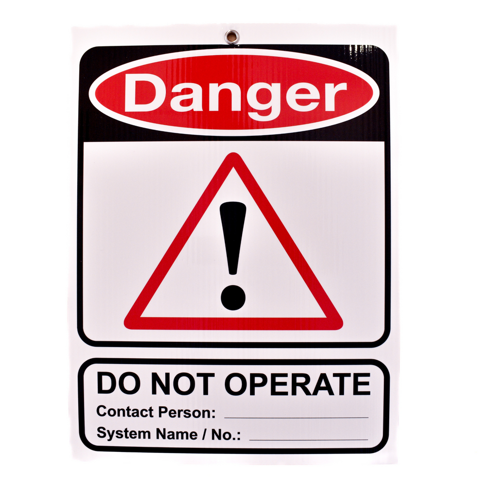 Large Safety Signage - Do Not Operate Loto