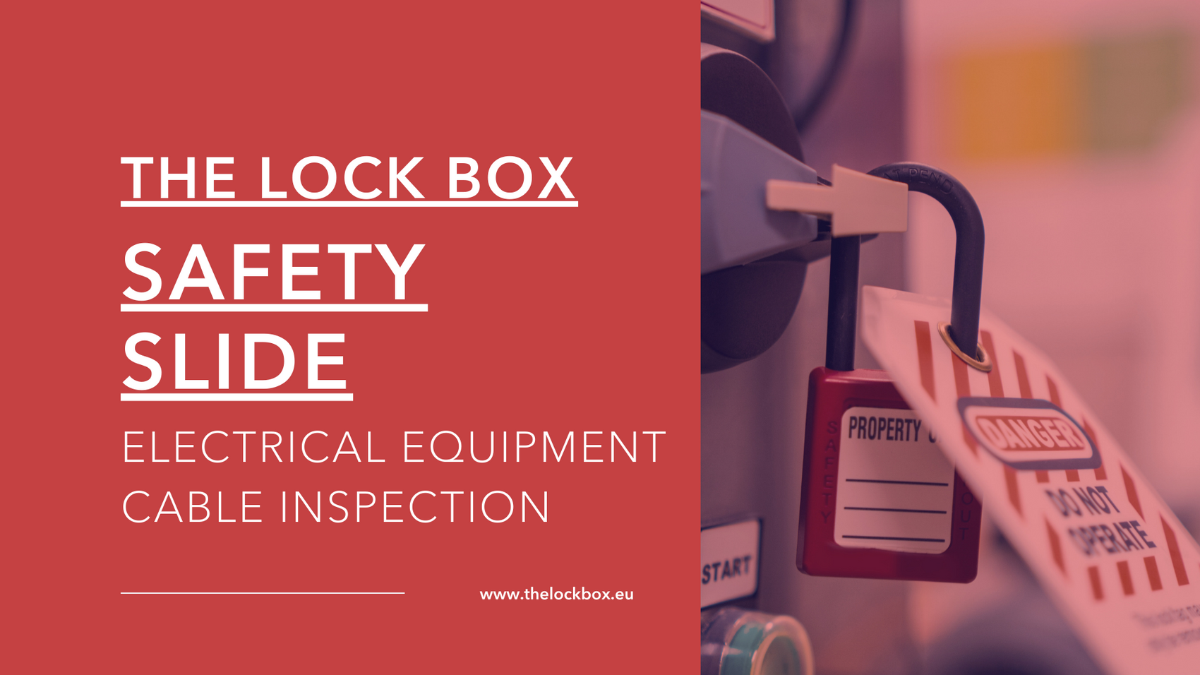 Safety Slide for Electrical Equipment Cable Inspection