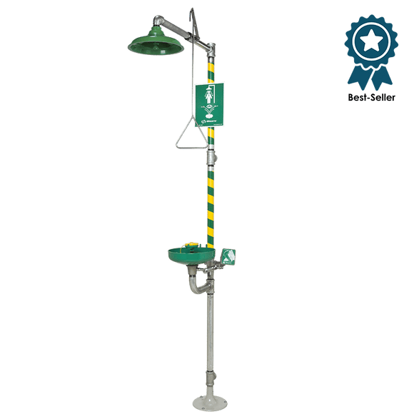 Haws® 8320 AXION Douche de Sécurité avec Lave-Yeux Combiné