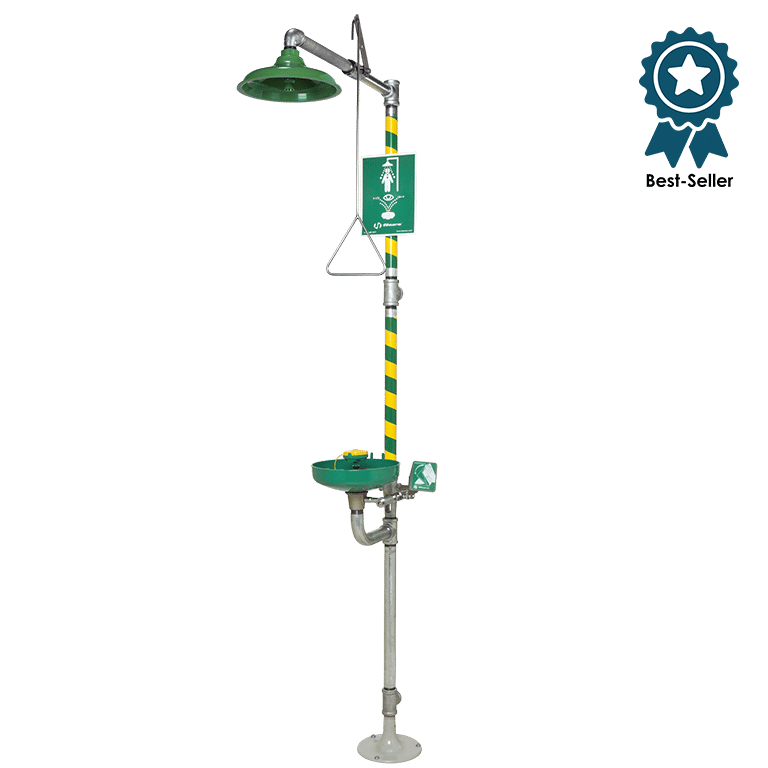 Haws® 8320 AXION Douche de Sécurité avec Lave-Yeux Combiné