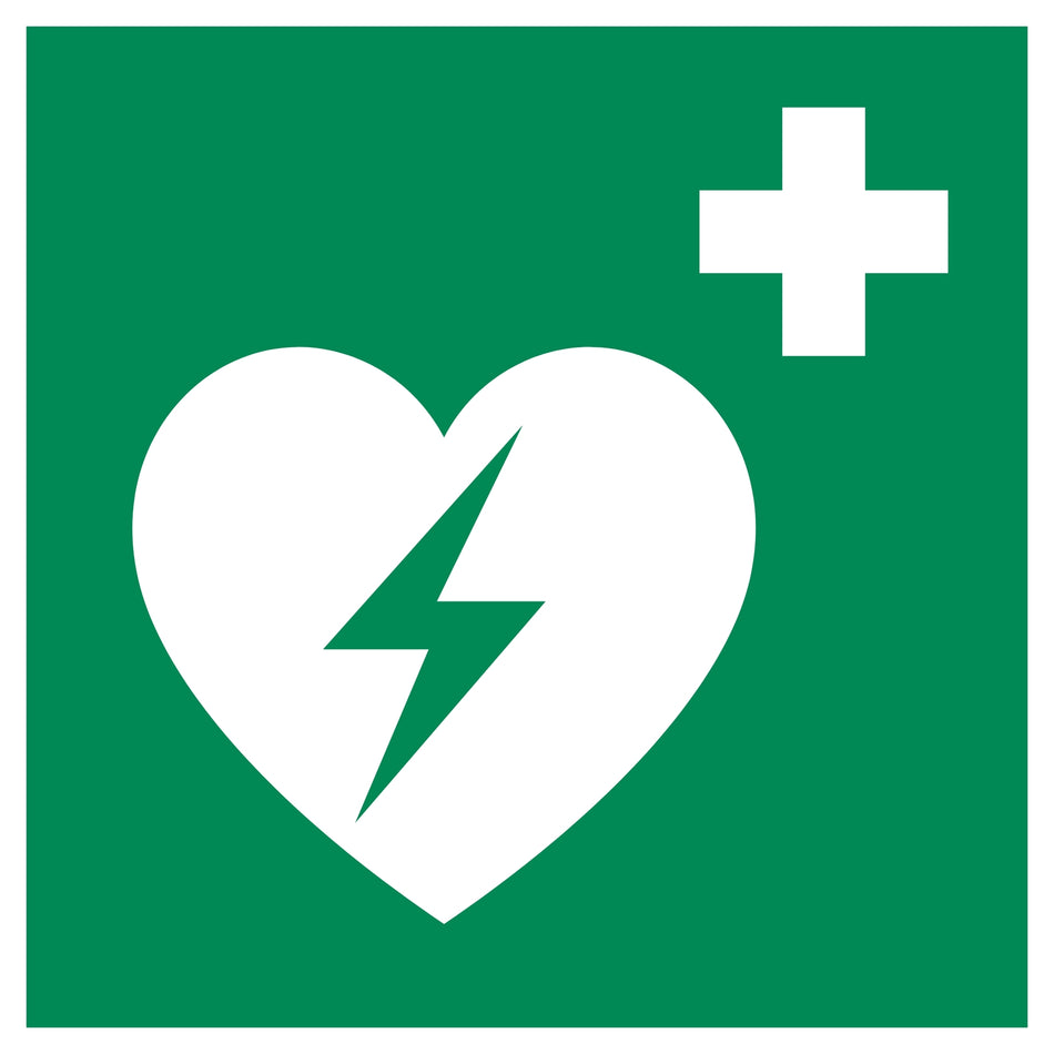 Automated External Heart Defibrillator - E010 | ISO 7010