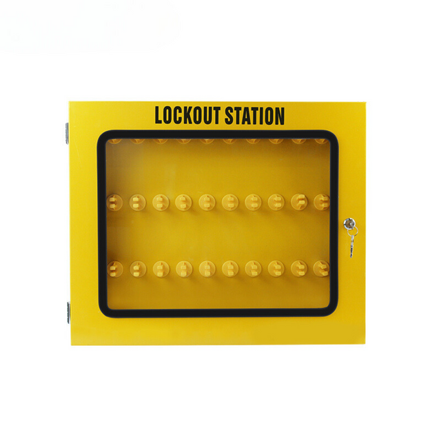 Station de consignation et d'étiquetage en métal, capacité 60 cadenas