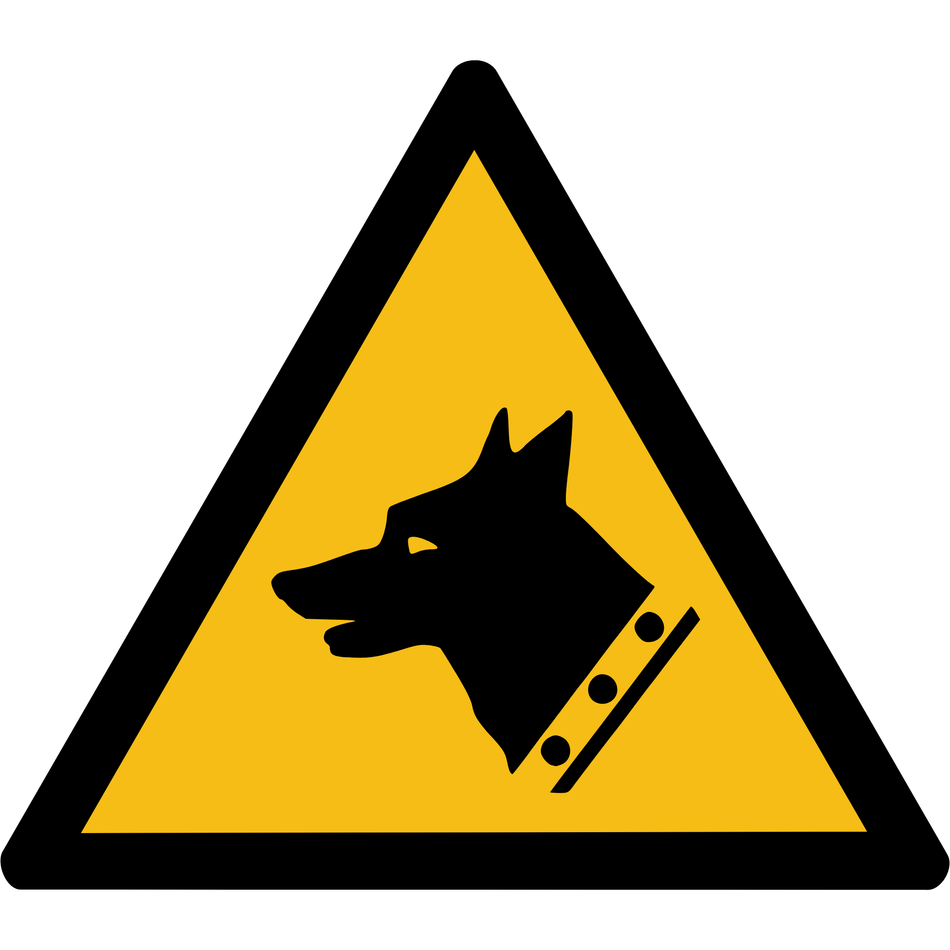 Warnschild Warnung vor Wachhund - W013 | ISO 7010