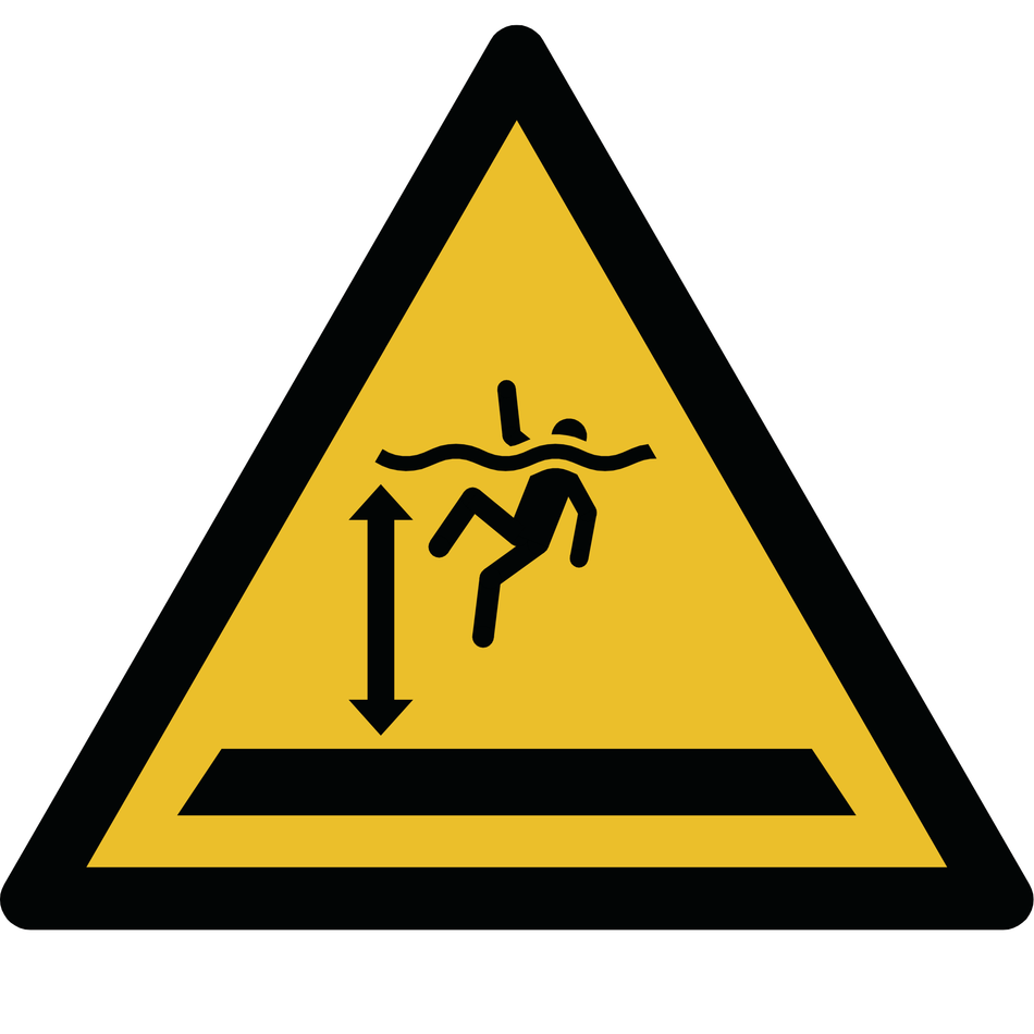 Warnschild Warnung vor tiefem Wasser - W047|  ISO 7010