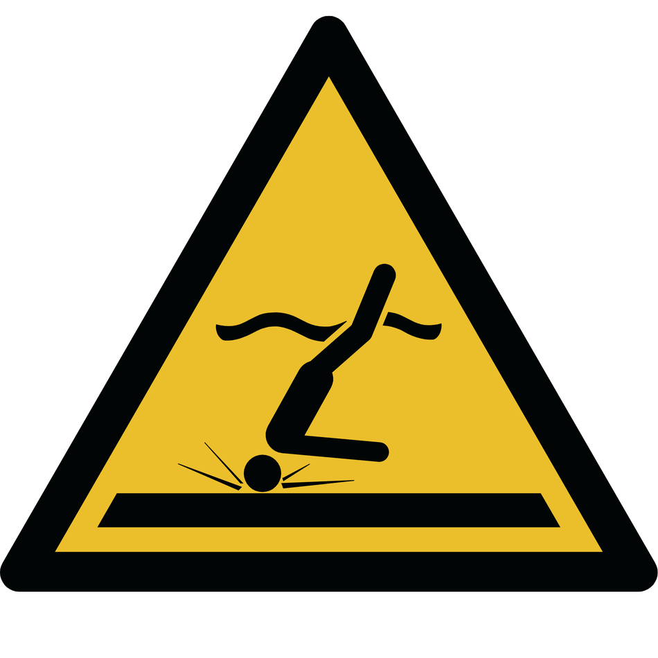 Warnschild Warnung vor seichtem Wasser - W048 | ISO 7010