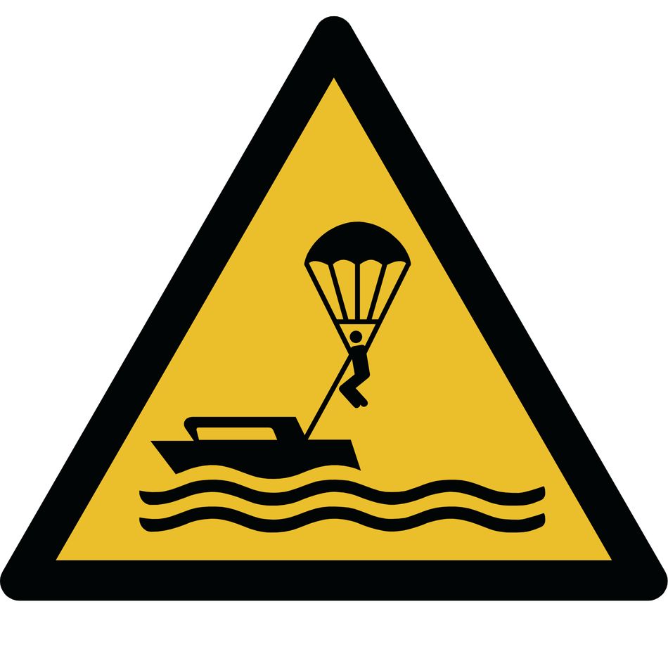 Warnschild Warnung vor Parasailing - W063| ISO 7010