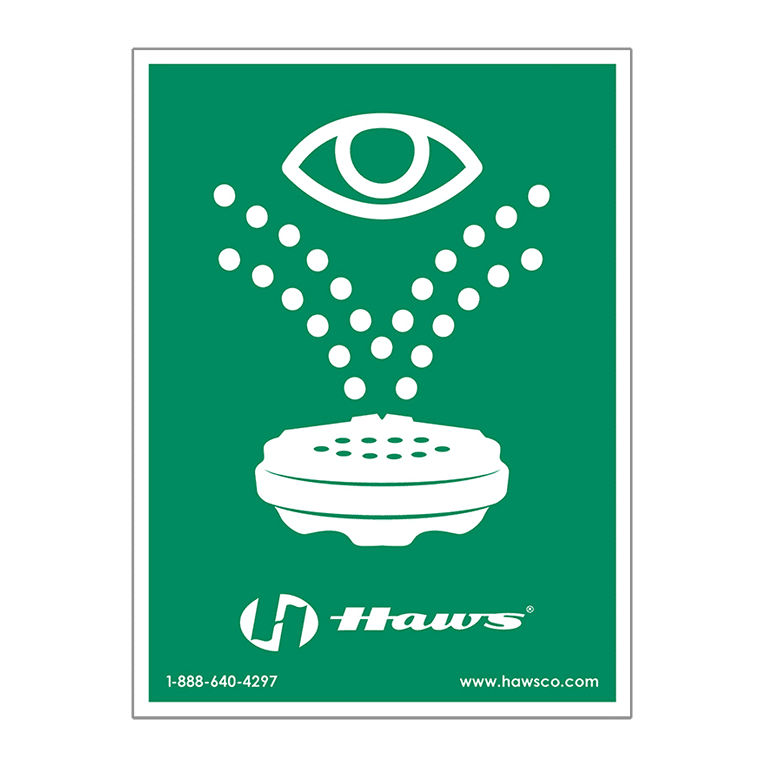 Haws® SP175 Vertikales Notfall-Augenwaschschild
