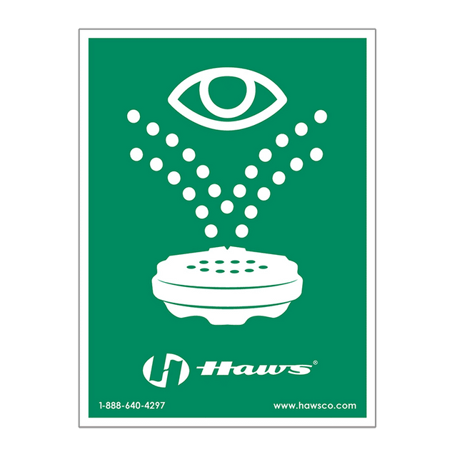 Haws® SP175 Vertikales Notfall-Augenwaschschild